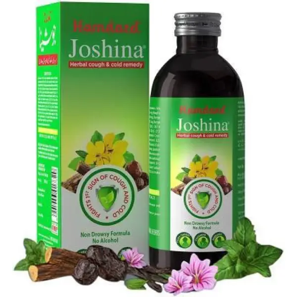 Hamdard Joshina Herbal Cough & Cold Syrup | Non-Drowsy Formula & No Alcohol